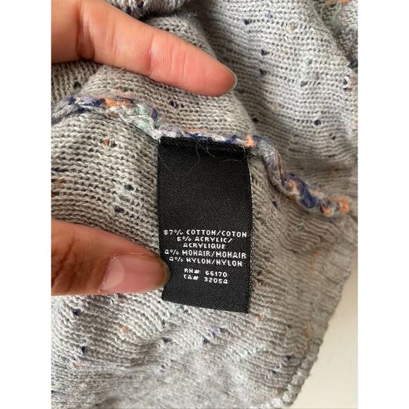 Anthropologie Sweater Small Women's Gray Spirited Stitches Knit Cardigan Button - Picture 8 of 9